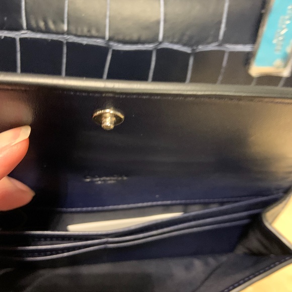 Brand new Royal Blue Croc style Coach Purse - Picture 5 of 12